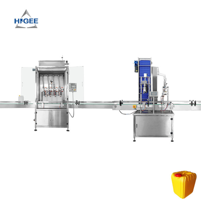 중국 HIGEE 제리 캔 라벨링 기계가 있는 5리터 화학 액체 충진 캡핑 기계 협력 업체
