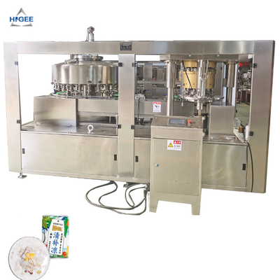 중국 수용성 접착제가 기계 라인으로 표시하면서 시밍기를 충전하는 통조림이 든 코코넛이트 우유 주스 협력 업체