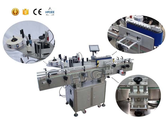 중국 PLC 점착제 자동적인 병 레테르를 붙이는 기계 60-350pcs/증명서를 주는 최저 속도 세륨 협력 업체